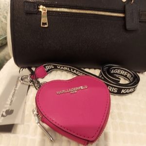New with tags Karl Lagerfeld  Heart coin purse and lanyard